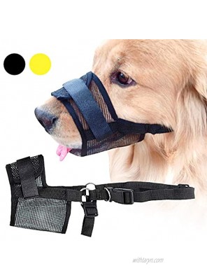 OMAIC Dog Muzzle with Adjustable Straps Nylon Mesh Breathable Dog Muzzle for Biting Anti-Barking Pet Muzzle for Large Medium Small Size Dogs