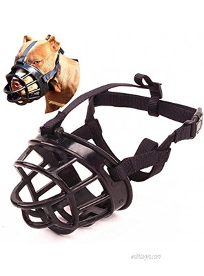 Umisun Basket Dog Muzzles-Soft Adjustable Breathable Anti Biting Chewing Barking Training Dog Muzzle for Small Medium Large Dogs