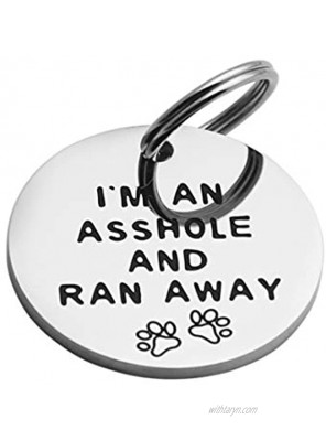 Ankiyabe Funny Dog Tag Cat Tag Pet Tag Puppy Tag Engraved Pet Tag Stainless Steel Dog Tag for Collar Puppy Tag