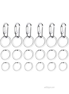 Boao 6 Sets Dog Tag Clips Pet ID Tag Clip with Durable Rings for Cats Dogs Collars Harnesses