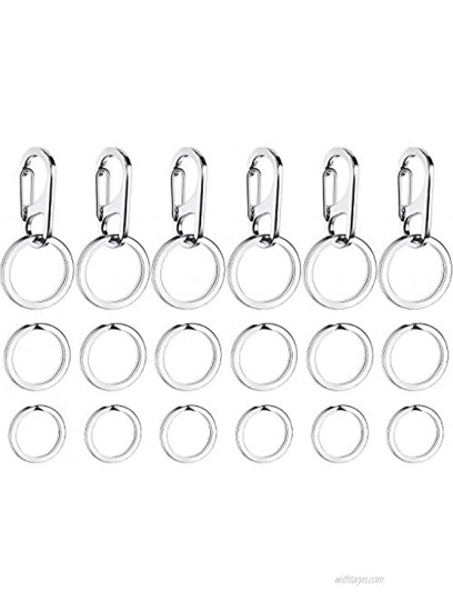 Boao 6 Sets Dog Tag Clips Pet ID Tag Clip with Durable Rings for Cats Dogs Collars Harnesses