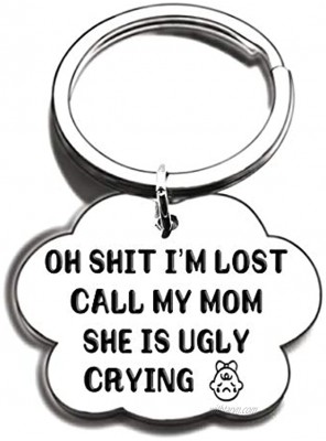 Funny Pet Tag Keychain for Cats Dogs Owner Oh Call My Mom She’s Ugly Crying New Puppy Personalized Puppy Pet ID， Kitten Collar Go Tag