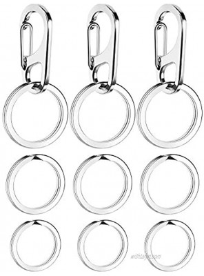 JOVITEC 3 Sets Dog Tag Clip Durable Dog ID Tag with Rings for Dogs and Cats Collars Harnesses