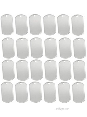 Orgrimmar 100 Shiny Stainless Steel Military spec Rolled Edge Backing Dog Tags Blank