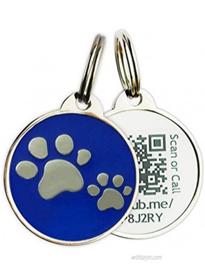 PINMEI Zine Alloy Scannable QR Code Pet Dog Cat ID Tag Powered by PetHub
