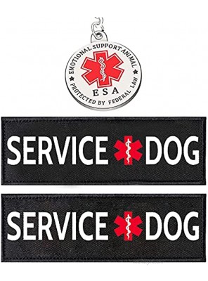 Service Dog Patches for Vest Hook Loop Patch Pet ESA Tags