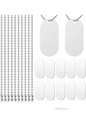 Sublimation Stamping Blank Dog Tag Necklace with Chain Necklace Aluminum Hip Hop Military Style Pet Dog Name Number Tag ID Metal Personalized Pendant Necklaces for Men Women 10