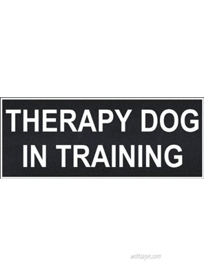 "Therapy Dog In Training" Small nylon velcro patches by Dean & Tyler.