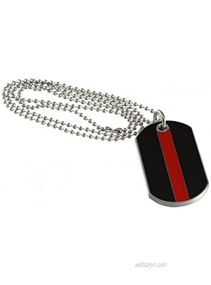 WIZARDPINS Firefighter Lives Matter Thin Red Line x Firefighter's Prayer Dog Tag