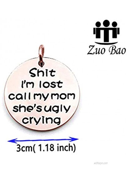 Zuo Bao Funny Dog Cat Pet ID Tag Shit I'm Lost Call My Mom She's Ugly Crying Stainless Steel Pet Tags