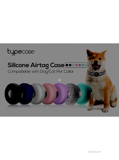 Airtag Dog Collar Holder2 Pack Silicone Pet Collar Case for Apple Airtags 2021 Anti-Lost Air Tag Case Holder Cover Compatible with Cat Dog Collars Loop & Backpack Bag Accessories Black & Blue