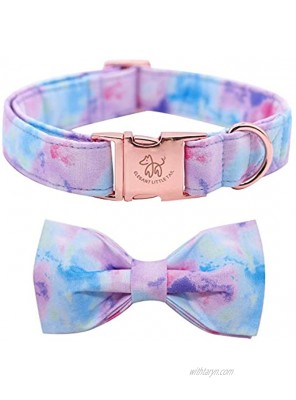 Elegant little tail Dog Collar with Bow Soft&Comfy Bowtie Dog Collar Adjustable Pet Gift Collars for Small Medium Large Dogs