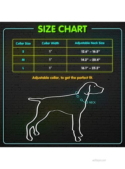 HiGuard LED Dog Collar USB Rechargeable Light Up Dog Collar Lights Adjustable Comfortable Soft Mesh Safety Dog Collar for Small Medium Large DogsLarge Candy Pink…
