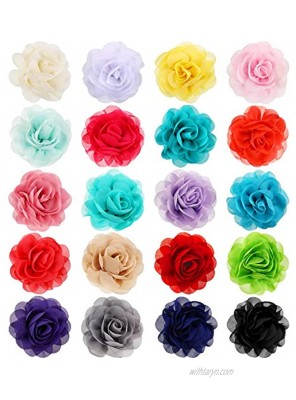 Leinuosen 20 Pieces Dog Collar Flowers Pet Bow Tie Flower Collars for Puppy Collar Grooming Accessories 5 cm 20 Pieces