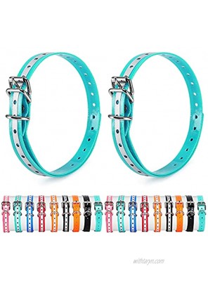 LuckinPET Waterproof Dog Collar Replacement Strap for Shock Collar and Fence Easy Clean Odorless Dog Collar Metal Buckle 3 4 Inch Adjustable Size Durable Anti-Odor TPU Dog Collar