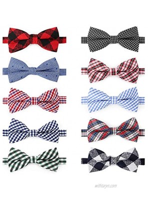 Segarty Dog Bow Ties 10 PCS Pet Bows with Adjustable Bowtie Dog Collar Pet Neck Bows for Small Medium Boys Girls Dog Pup Puppy Cats Holiday Festival Party Valentine's Day Photography Grooming Bows