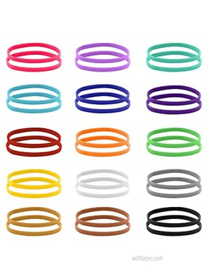 UIUIX Puppy Whelping Collars 30 PCS 2 Pack Puppy ID Collars Double-Sided Soft Adjustable ID Bands for Newborn Pet Dog Cat