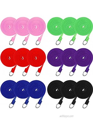 18 Pieces Slip Leads Dog Leash Pet Rope with O-Ring 6 Feet for Small Medium Large Dogs Grooming Shelter Rescues Walking Training Black Pink Green Red Blue Purple