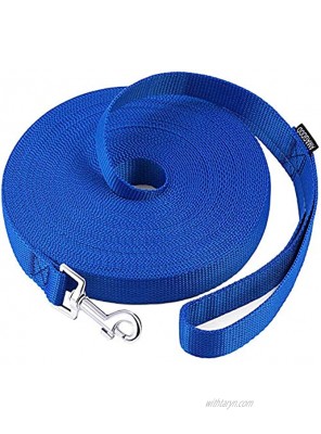 AMAGOOD Dog Puppy Obedience Recall Training Agility Lead-15 ft 20 ft 30 ft 50 ft Long Leash-for Dog Training,Recall,Play,Safety,Camping