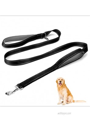Dog Leash Large Dogs Double Handle Dog Leash with Padded Handle for Control Safety Training Durable Dog Leash with Two Handles and Lobster Clasp for Large or Medium Dogs