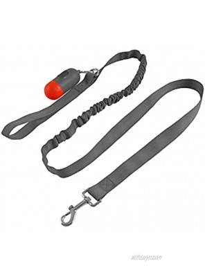 GAPZER 5 FT Dog Traction Leash Heavy Duty Durable Dog Training Rope with Clasp Reflective Strips and D-Ring for Small Medium Large Dog Grey