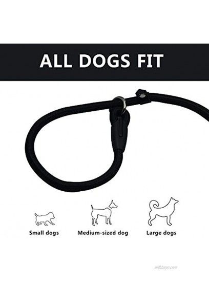 HDY Durable Dog Slip Leash Rope 4.5 FT Dog Training Leash Strong Slip Lead Standard Adjustable Pet Slipknot Nylon Leash for Small Medium Dogs10-80 lb