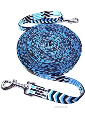Mycicy 15 ft 20 ft 30 ft 50 ft Long Leash for Dog Training Play Camping or Backyard Nylon Lead for Small Medium and Large Dogs