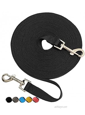 SEPXUFORE Tie Out Obedience Recall Training Agility Lead- 15ft 30ft 50ft Training Yard Leash Thick Long Dog Leash for Backyard Play or Camping