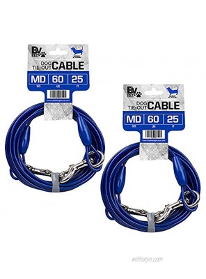 BV Pet Small & Medium Tie Out Cable for Dog up to 60 90 Pounds 25-Feet