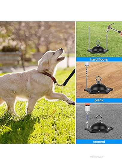 Dog Tie Out Stake and Leash 360° Swivel Dog Chains for Outdoor with 20ft Dog Leash ,Tie Out Stake Tether Can Hold A Dog UP to 150LBS Suitable for Outdoor Camping Black