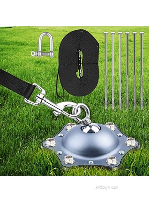 HQQNUO Dog Tie Out Stake 360 Swivel Heavy Duty Dog Anchor with 20ft 30ft Cable Outdoor Rust Proof Dog Tie Out Stake Holds 1000Lbs of Pull Force for Medium Large Dogs in Yard Camping Outdoor