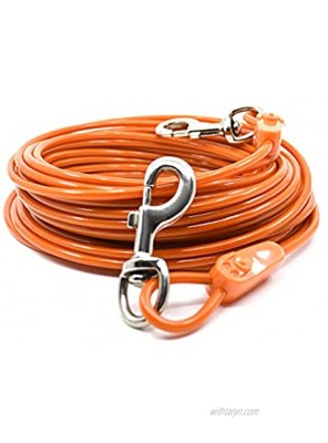 IntelliLeash Tie-Out Cable for Extra Large and Strong Dogs and Pets. 60 Foot Cable for Dogs up to 250 pounds.