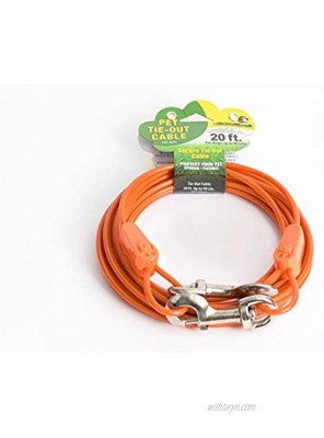 IntelliLeash Tie-Out Cables for Dogs up to 10 35 90 125 250 Pounds. Lengths from 12-100 Feet. 90 lbs 20 ft