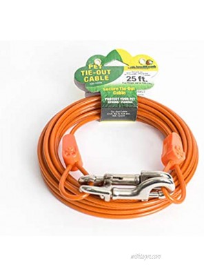 IntelliLeash Tie-Out Cables for Dogs up to 10 35 90 125 250 Pounds. Lengths from 12-100 Feet. 125 lbs 25 ft