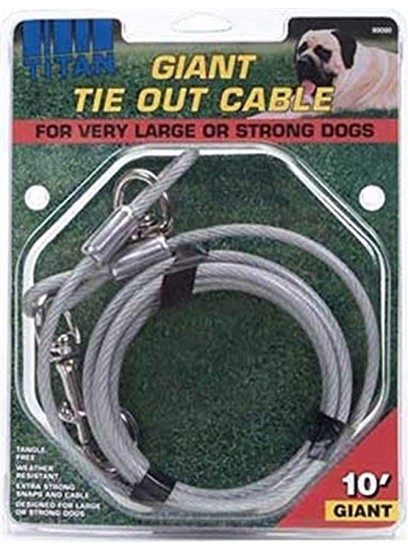 Titan Giant Cable Dog Tie Out 10'