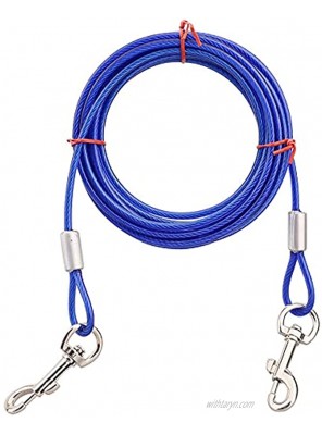 YUDOTE Dog Tie Out Cable Chains 10 ft for Small Medium Large Dogs Up to 100 lbs Dog Leash for Outdoor Yard Camping