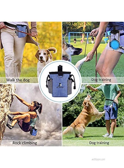 Aili Ye Dog Treat Pouch Dog Treat Bag with Dog Bowl Pet Training Clicker for Training Small to Large Dogs Easily Carries Pet Toys Kibble Treats