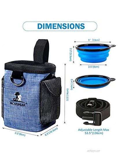 ALITREND Dog Handler Training Bag with Collapsible Bowl Adjustable Dog Training Bag with Shoulder Strap Built-in Poop Bag Dispenser Easy to Clean