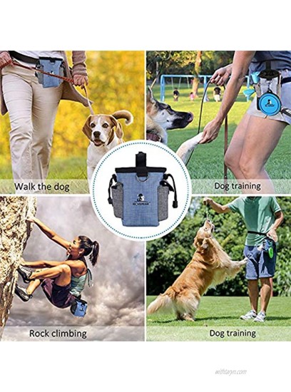 ALITREND Dog Handler Training Bag with Collapsible Bowl Adjustable Dog Training Bag with Shoulder Strap Built-in Poop Bag Dispenser Easy to Clean