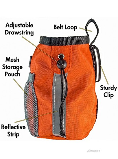 barkOutfitters Dog Treat Pouch Bag Can Carry Snacks and Toys Professional Quality Pouch Available in Red Orange and Blue