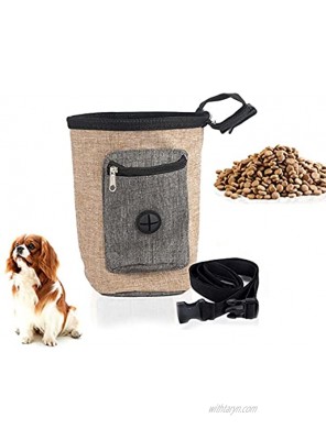 FRJHBS Dog Treat Pouch Dog Treats Portable Treat Bag with Adjustable Waist Bag Hands-Free Training Dog Bag Dispenser Dog Treat Container