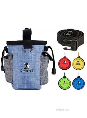 grean Dog Treats Training Pouch Portable Dog Treat Bag with Adjustable Waist Belt Shoulder Strap Poop Bag Dispenser Collapsible Dog Bowl Storage for Treats Toys Training Accessories for Walking Hiking