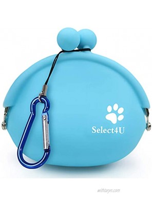 Select4U Silicone Dog Treat Pouch Reusable Training Bag Dog Snack Pouch Coin Purse,Key case Silicone Coin Pouch