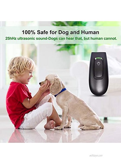 Anti Barking Control Device 16.4 Feet Handheld Ultrasonic Dog Bark Deterrent Safe Stop Barking Training Device for Small Medium and Large Dogs