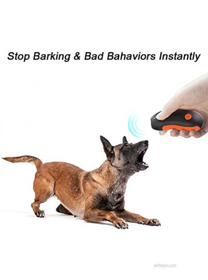 Bestdoggo Ultrasonic Barking Control Device Safe for Pets Anti Barking Dog Barking Deterrent Indoor&Outdoor Stop Barking Dog Device Bark Deterrent Range of 16.4Ft Dog Trainer