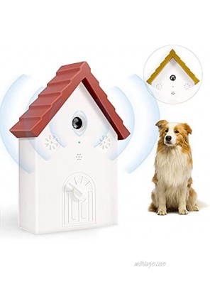 Petwudi Anti Barking Device Ultrasonic Anti Barking Sonic Bark Deterrents Bark Control Device Dog Bark Contrl Outdoor Birdhouse
