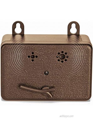 SHUFFLE 21 Dog Anti Bark Box Device for Outdoor Stop Barking Devices for Dogs Deterrent Ultrasonic Bark Controller Control Range Up to 50 Ft Brown Brown