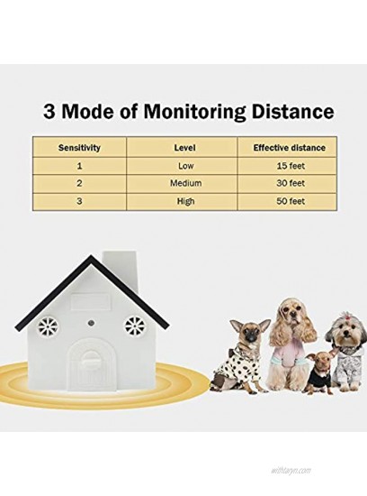 TLOG Anti Barking Device New Bark Box Outdoor Stop Bark Control Device with Adjustable Ultrasonic Level Control Sonic Bark Deterrents Pet Trainer Up to 50 Ft. Range Safe for Small Medium Large Dogs