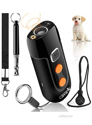 Ultrasonic Dog Barking Deterrent Devices Rechargeable Bark Control Device Safe Dog Sonic Repellents & Dog Whistle Anti Dog Behavior Training Control Devices
