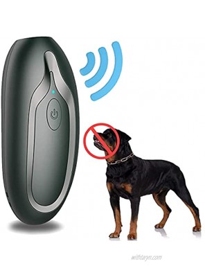 Z&Xin Ultrasonic Dog Barking Deterrent 2-in-1 Dog Training and Bark Control Device Anti-Barking Device Control Range of 16.4 Ft Battery Included LED Indicate Indoor and Outdoor